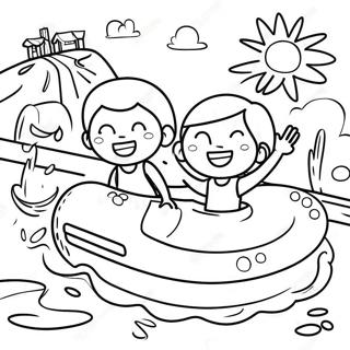 Halaman Mewarnai Anak Anak Bahagia Di Taman Air 109777 46486