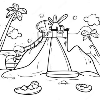 Halaman Mewarnai Hari Cerah Di Taman Air 109778 46491