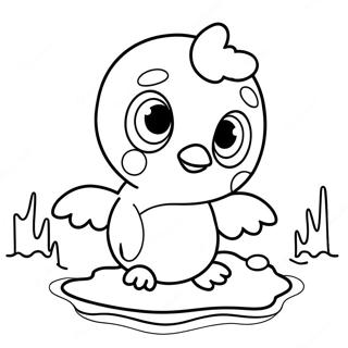 Halaman Mewarnai Piplup Yang Imut Berenang 109929-46599
