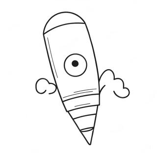 Halaman Mewarnai Pena Kartun Lucu 110034 46681