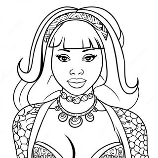 Halaman Mewarnai Nicki Minaj Dengan Pakaian Glamour 110086-46725