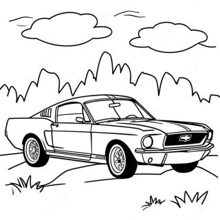 Mustang Halaman Mewarnai