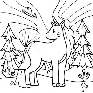 Halaman Mewarnai Cahaya Utara Yang Cerah 110241-46845