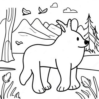 Halaman Mewarnai Satwa Liar Alaska Yang Petualang 110242-46849