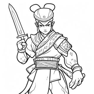 Halaman Mewarnai Karakter Akedo Dengan Senjata 110267-46865