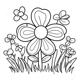 Halaman Mewarnai Semanggi 4 H Di Taman 110653-47170