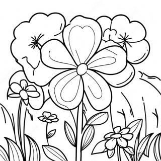 Halaman Mewarnai Semanggi 4 H Di Taman 110653-47171