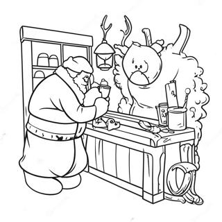 Halaman Mewarnai Bengkel Santa 110803 47274