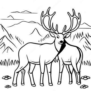 Keluarga Rusa Di Padang Halaman Mewarnai 110858 47325