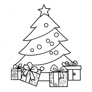 Halaman Mewarnai Pohon Natal Yang Meriah 110933 47402