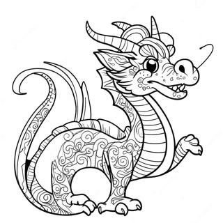 Halaman Mewarnai Naga Tahun Baru Cina Yang Cerah 110936 47389