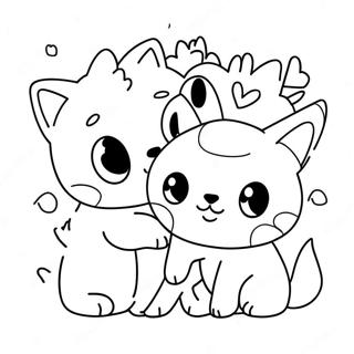 Halaman Mewarnai Lol Pets Lucu Bermain Bersama 110959-47423