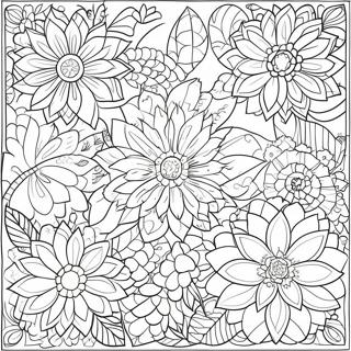 Halaman Mewarnai Selimut Floral Vintage 110986-47447