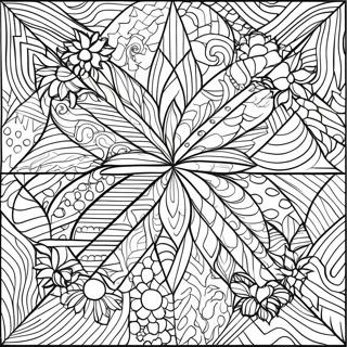 Halaman Mewarnai Selimut Pola Geometris 110987-47449