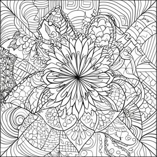 Halaman Mewarnai Selimut Pola Geometris 110987-47451