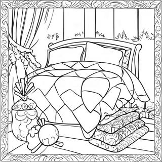 Halaman Mewarnai Selimut Musim Dingin Yang Nyaman 110988 47453