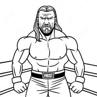Halaman Mewarnai Triple H Di Ring 111142 47575