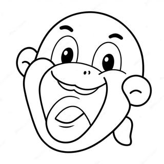 Halaman Mewarnai Karakter Mulut Besar Yang Bahagia 111218 47627