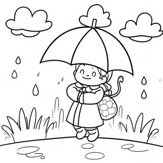 Halaman Mewarnai Hujan April Yang Ceria 111478-47836