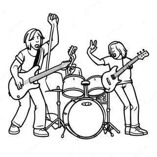 Halaman Mewarnai Band Rock Yang Bermain 111578 47908