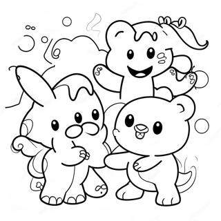 Halaman Mewarnai Teman Pesta Kata Yang Bahagia 111604 47925