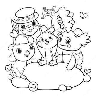 Halaman Mewarnai Teman Pesta Kata Yang Bahagia 111604 47927