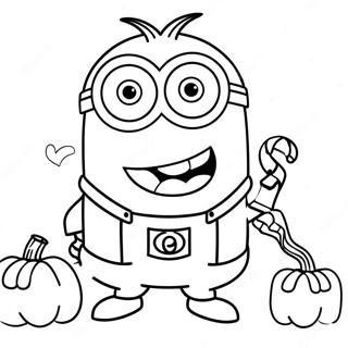 Halaman Mewarnai Minion Halloween 111627-47939