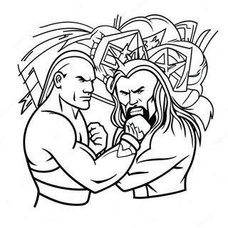 Halaman Mewarnai Pertarungan Kejuaraan Wwe Yang Garang 111683-47993