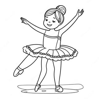 Halaman Mewarnai Penari Balet Dengan Sepatu Balet Berkilau 11169 923