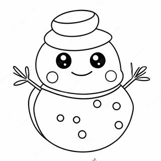 Halaman Mewarnai Squishmallow Manusia Salju Yang Menawan 112067 48294