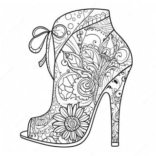 Halaman Mewarnai Sepatu Hak Tinggi Yang Funky 112245-48431