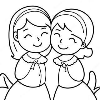 Halaman Mewarnai Kakak Yang Manis Berbagi Rahasia 112347-48514