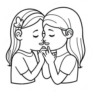 Halaman Mewarnai Kakak Yang Manis Berbagi Rahasia 112347-48515