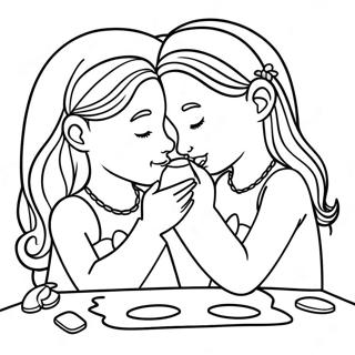 Halaman Mewarnai Kakak Yang Manis Berbagi Rahasia 112347-48516