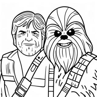 Halaman Mewarnai Chewbacca Dengan Han Solo 112370-48525