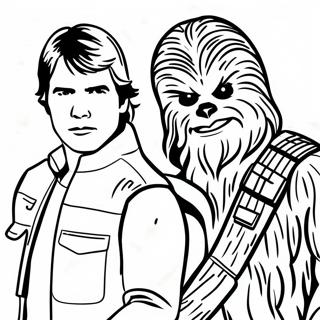 Halaman Mewarnai Chewbacca Dengan Han Solo 112370-48526