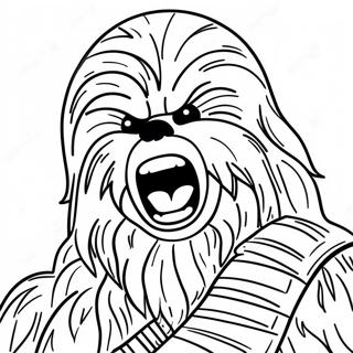 Halaman Mewarnai Chewbacca Menggeram 112371-48530