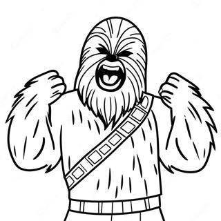 Halaman Mewarnai Chewbacca Menggeram 112371-48531