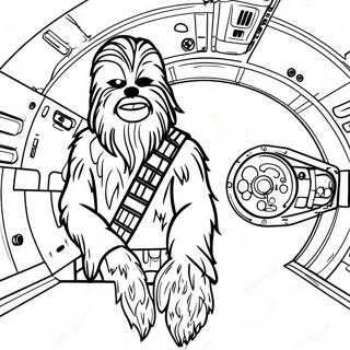 Halaman Mewarnai Chewbacca Di Millennium Falcon 112372-48535