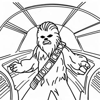 Halaman Mewarnai Chewbacca Di Millennium Falcon 112372-48536