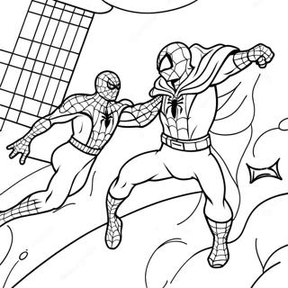 Halaman Mewarnai Spiderman Vs Mysterio 112448-48595