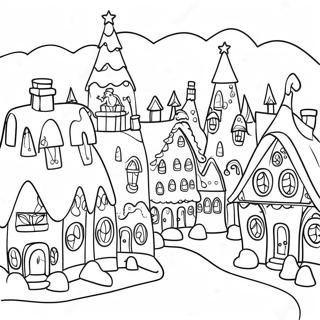 Halaman Mewarnai Desa Natal Yang Lucu 112500 48636