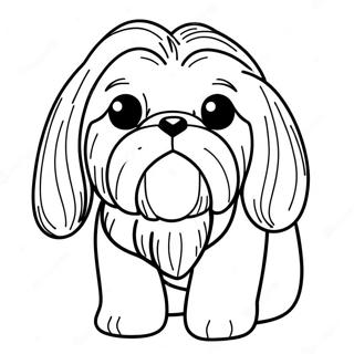 Shih Tzu Halaman Mewarnai