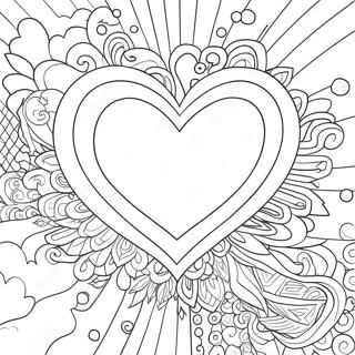 Halaman Mewarnai Hati Pelangi Berwarna Warni 112908-48944