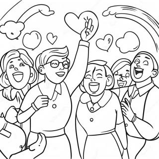 Halaman Mewarnai Adegan Perayaan Lgbtq Yang Ceria 112910-49070