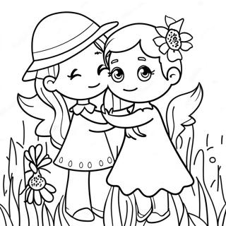 Halaman Mewarnai Poppy Dan Viva Dengan Bunga Berwarna Warni 112988 49129