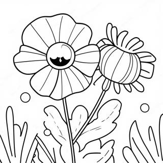 Halaman Mewarnai Poppy Dan Viva Dengan Bunga Berwarna Warni 112988 49131
