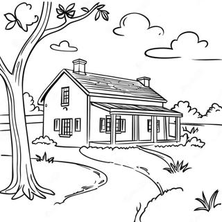 Halaman Mewarnai Rumah Pertanian 113063-49180