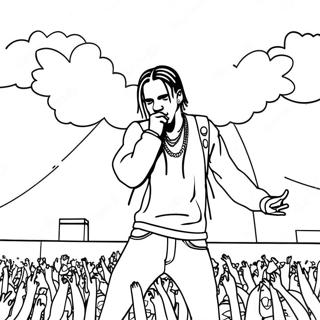 Halaman Mewarnai Travis Scott Di Konser 113193-49292