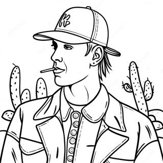 Halaman Mewarnai Travis Scott Dengan Logo Cactus Jack 113194 49295